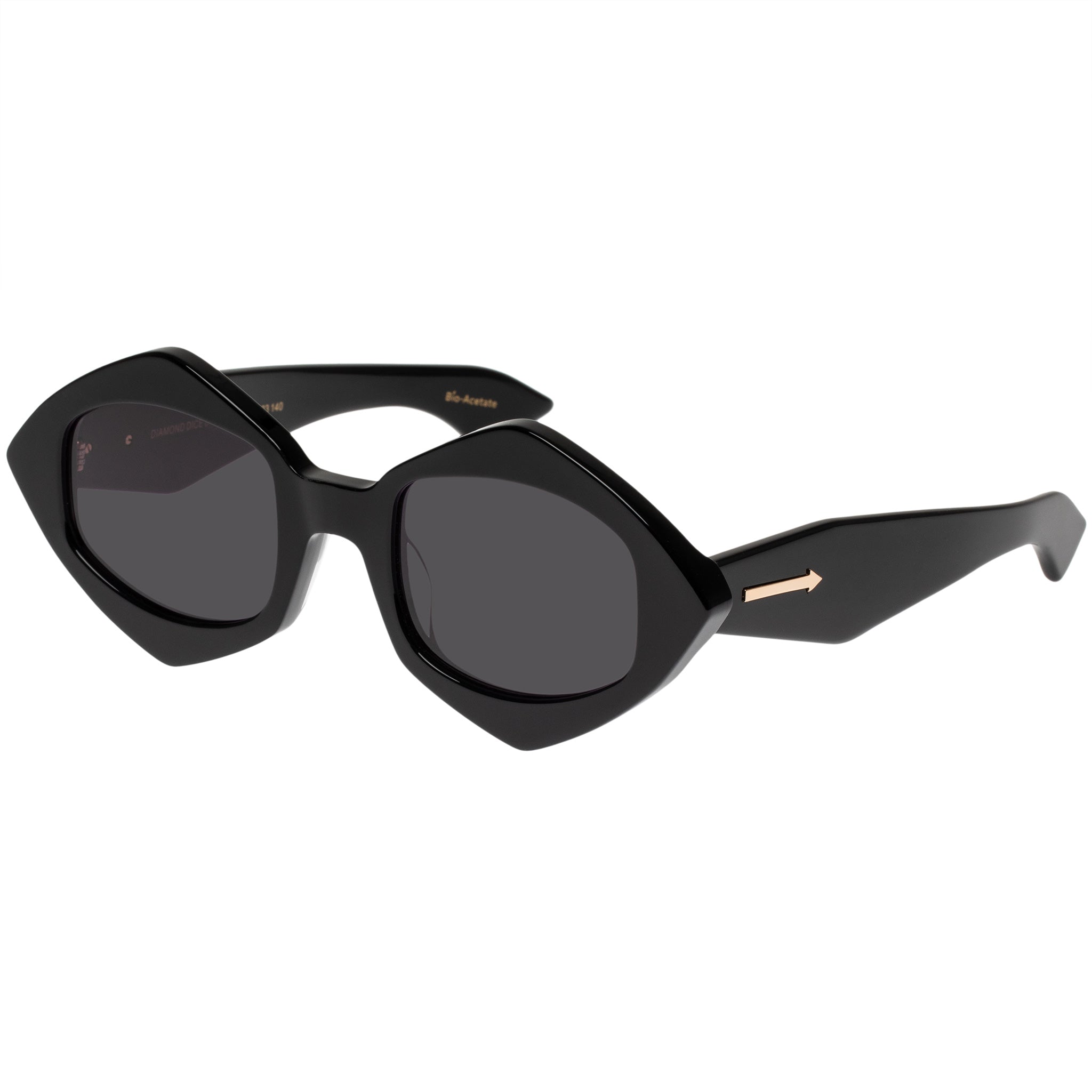 Karen Walker Uni-sex Diamond Dice B Black Sunglasses | Eyewear Index