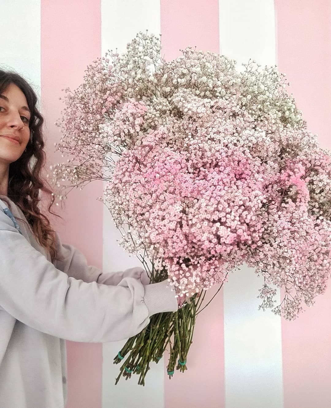 Pink Gypsophila Flower Bouquet