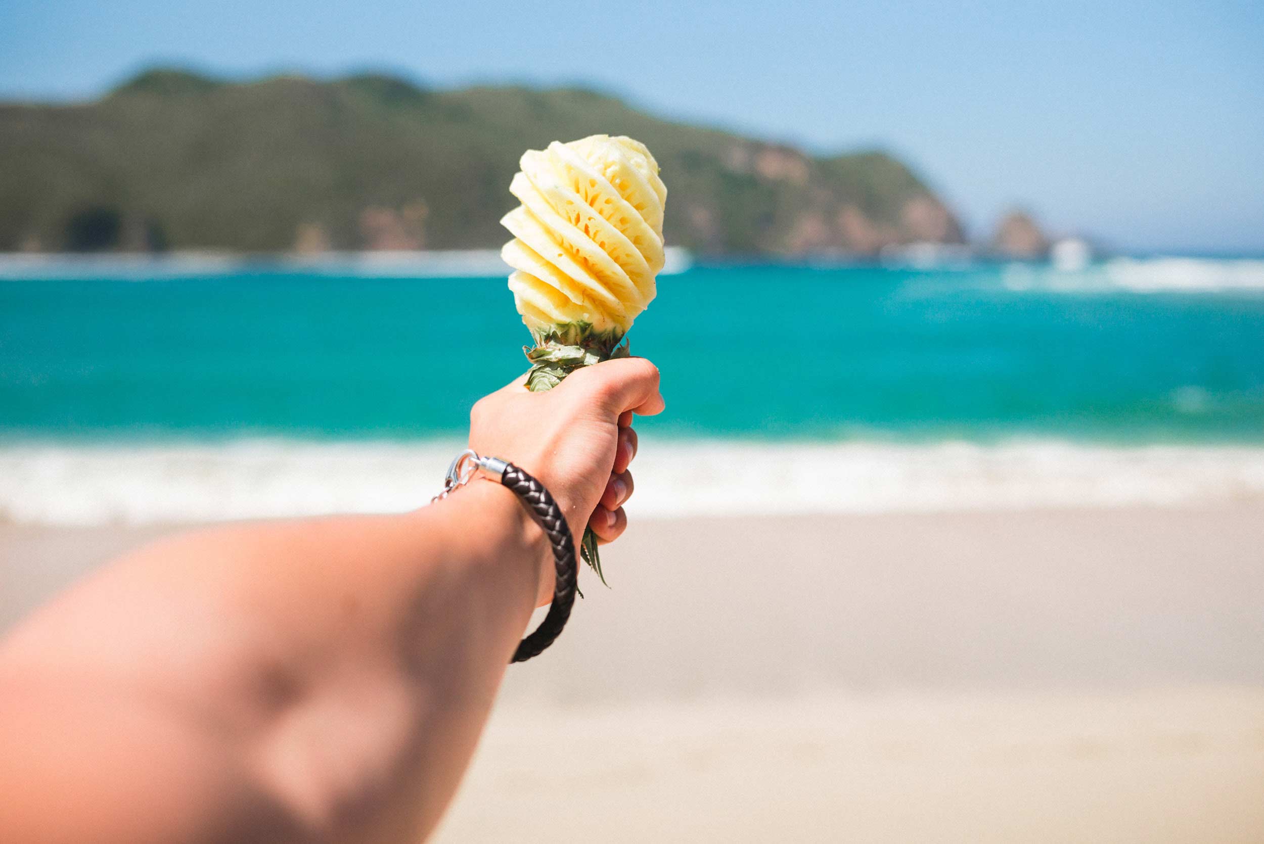 ice cream cone on the beach