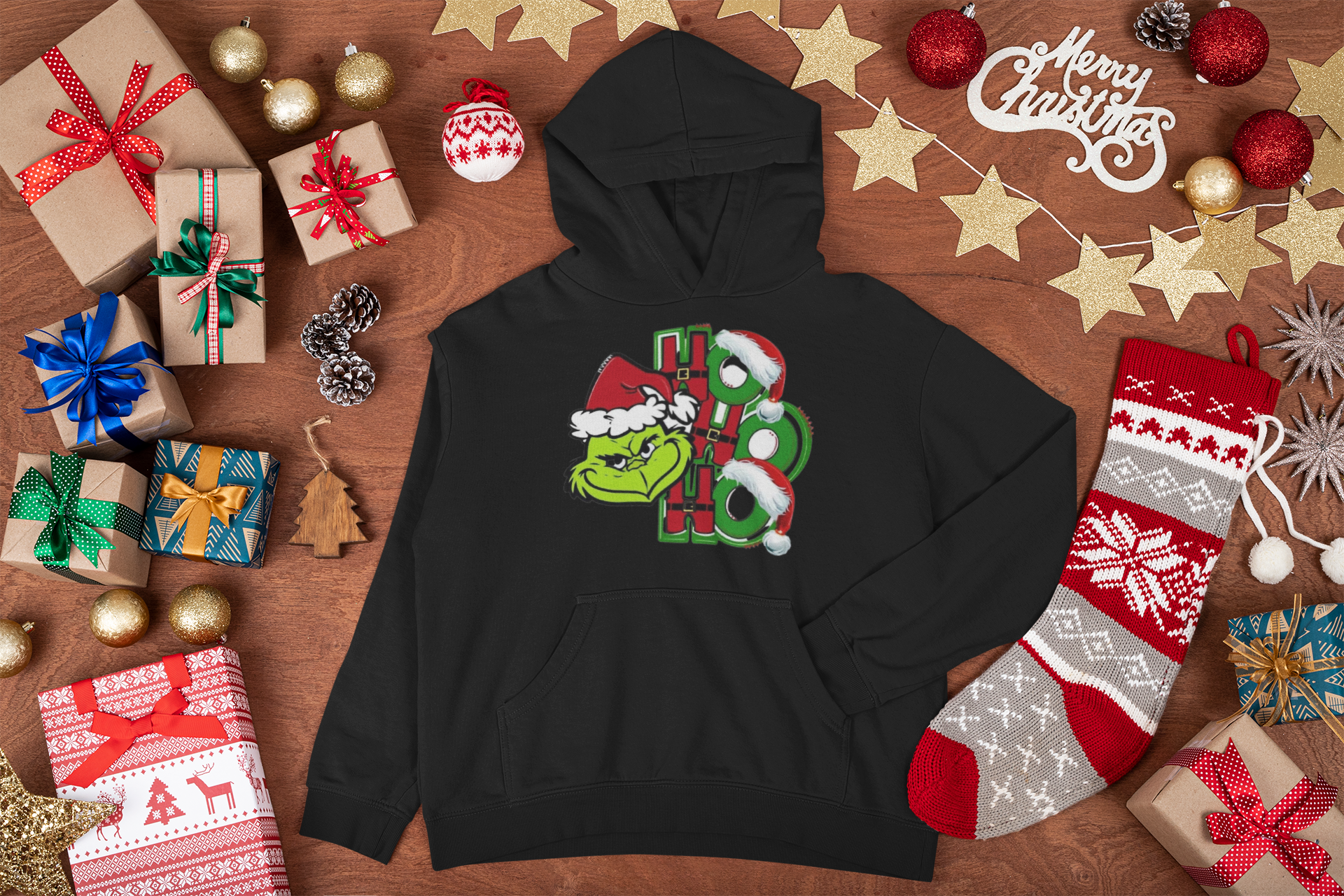 HO HO HO Christmas DTF Christmas Design Shirt