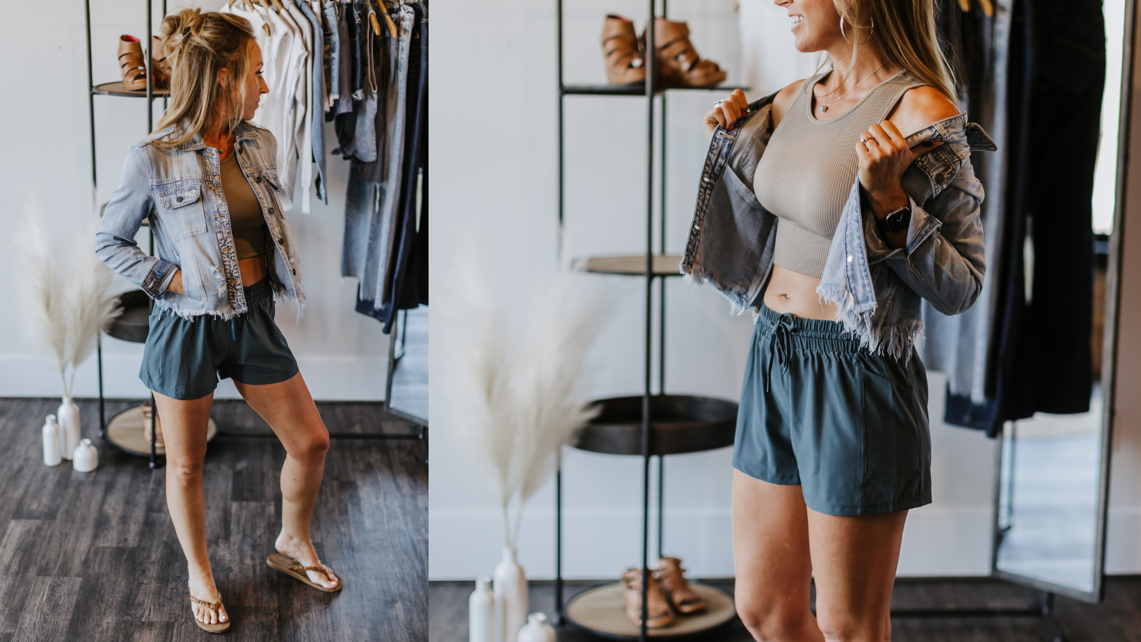 Denim Jacket with Activewear