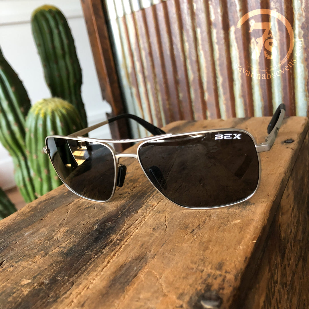 Bex Nova Matte Gold/Brown/Silver Sunglasses