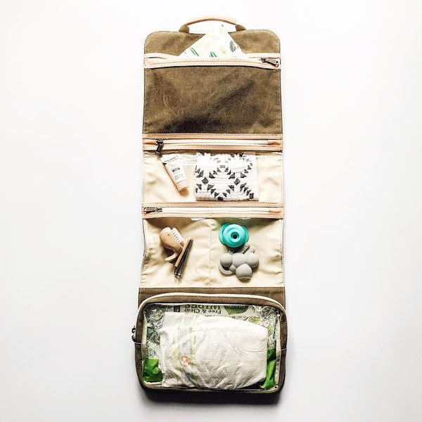 Washed Olive Travel Kit