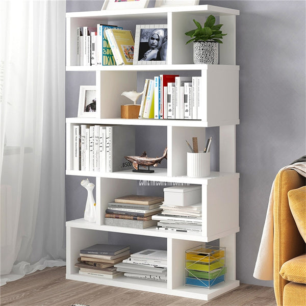 Kbnpro Living Room Space Saving Small Manmade Board Floor Bookshelf Be