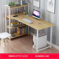 Kbnpro Simple Desk Bookcase Computer Desk Simple Modern Desk With B