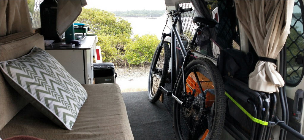 Commuter bike van living Australia with THINstem