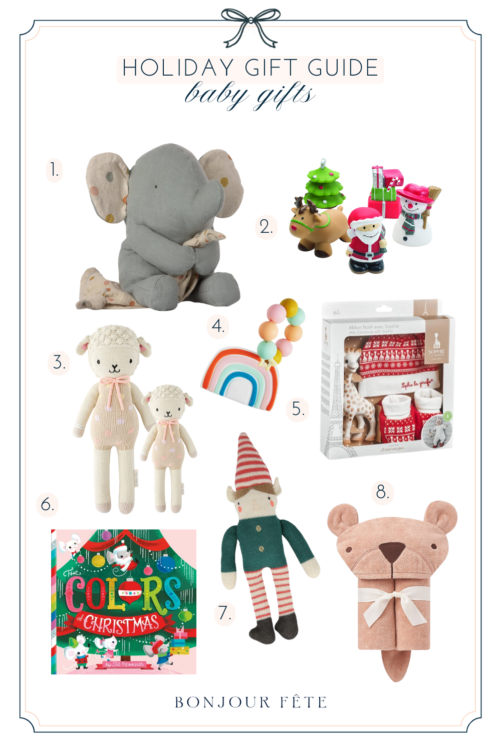 Baby gift ideas for Christmas.
