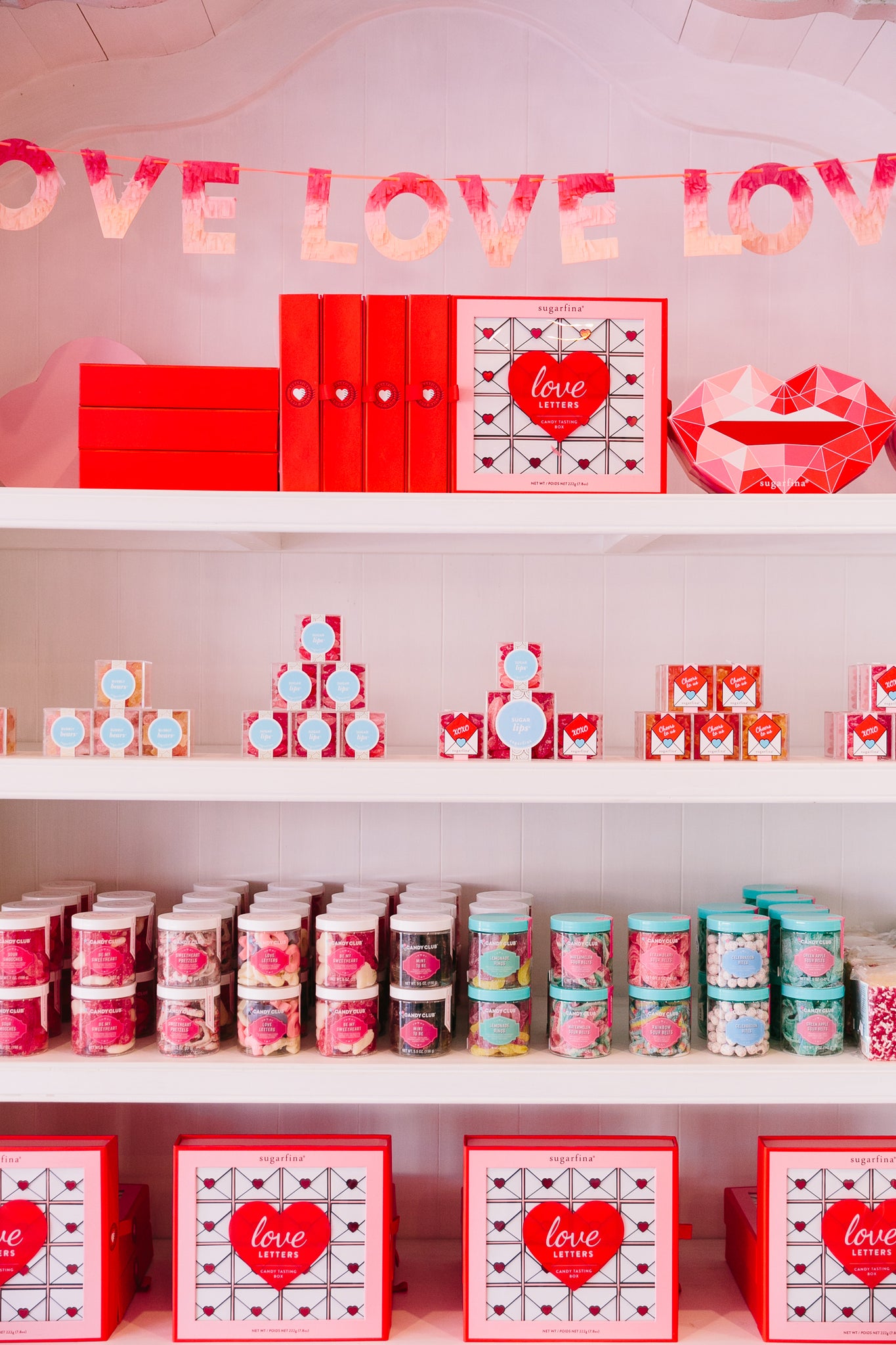 Selection of Valentine's Day candy at Bonjour Fête