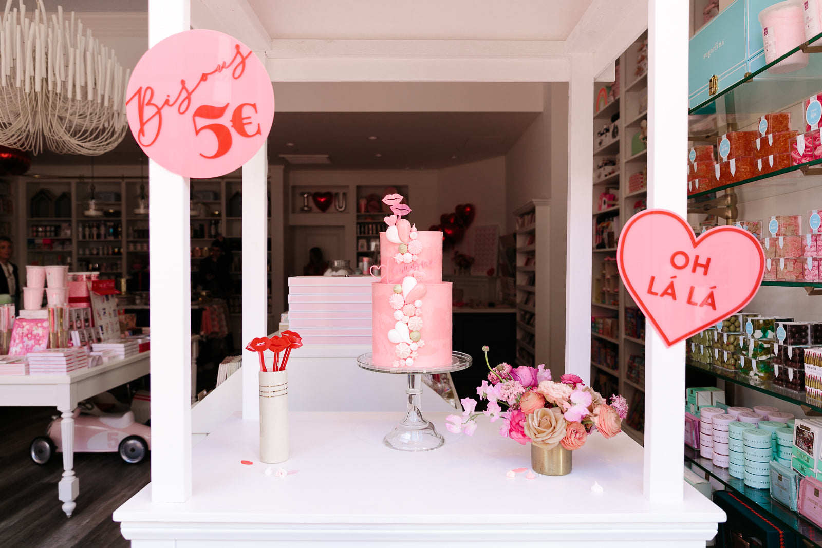 Kissing booth Valentine's Day decor
