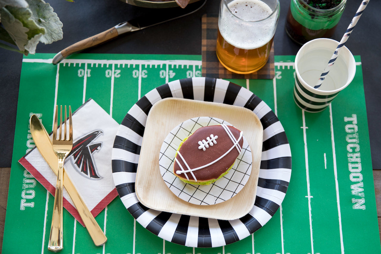 Place setting for a Super Bowl party