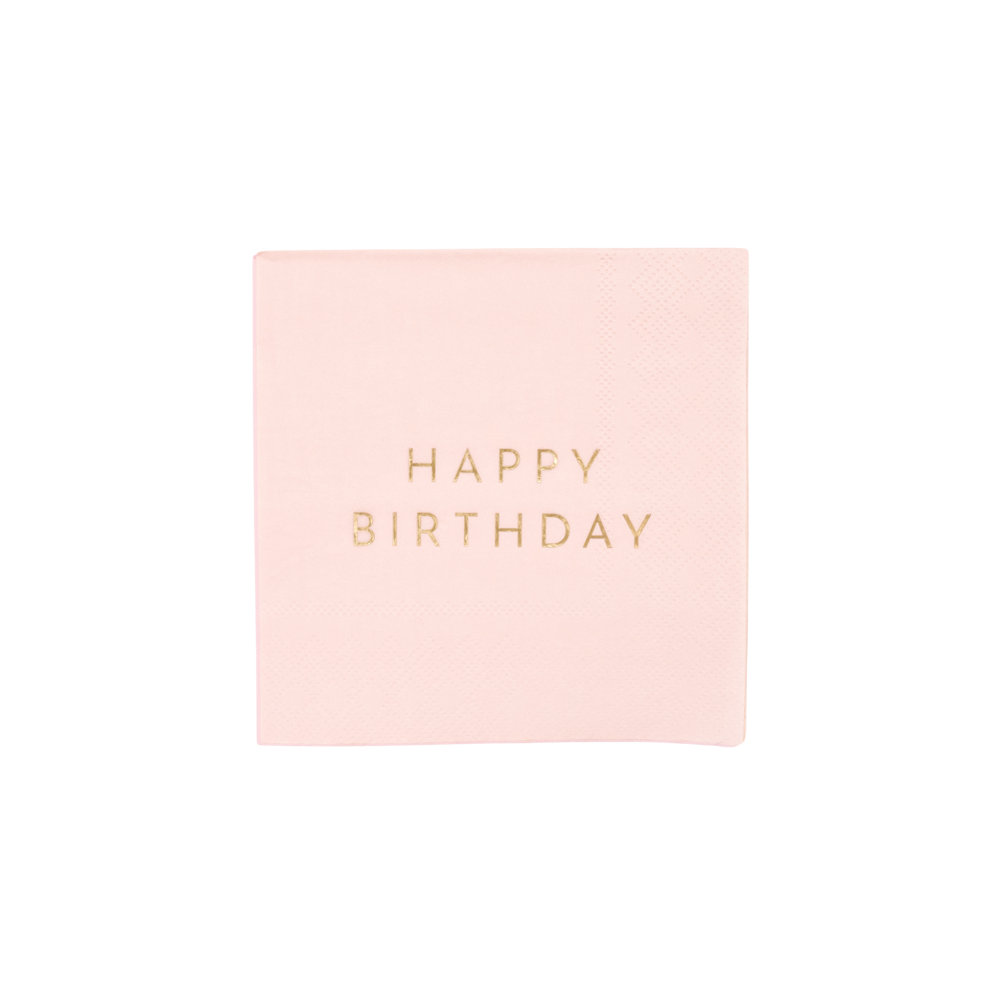 PETAL PINK SIGNATURE HAPPY BIRTHDAY COCKTAIL NAPKINS