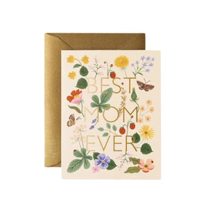 BEST MOM EVER FLORAL GREETING CARD - Bonjour Fête 