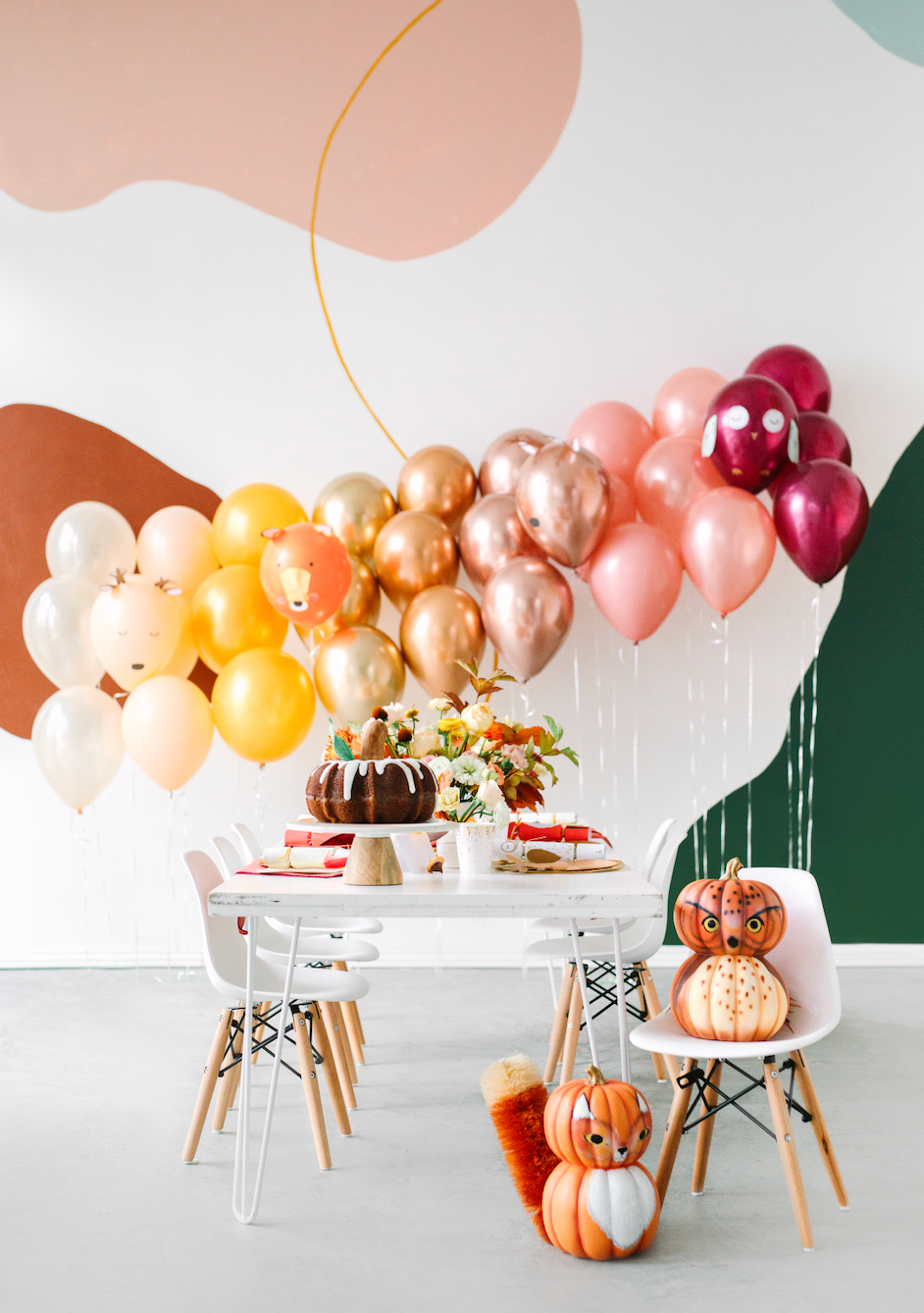 Thanksgiving kids party setup