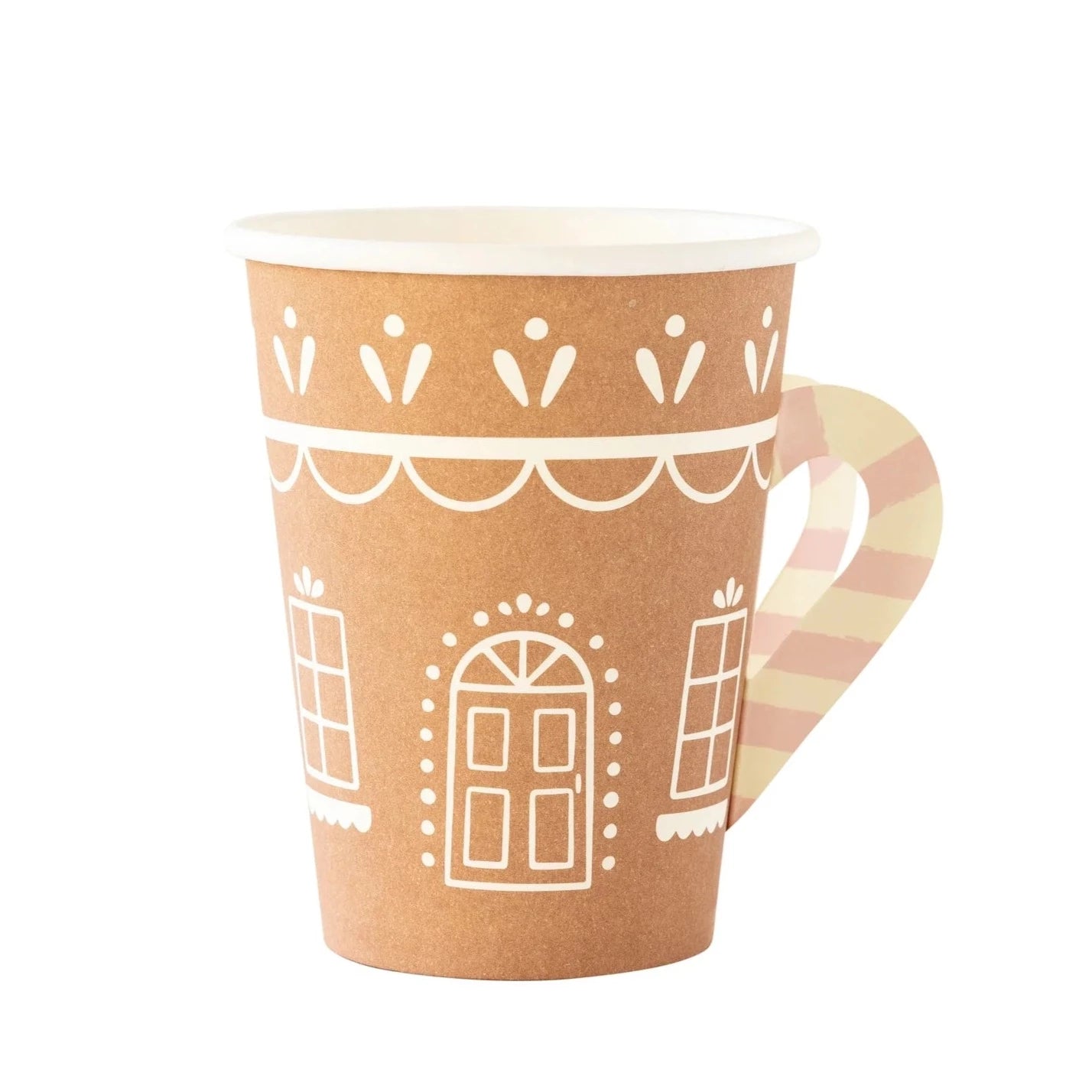 GINGERBREAD HOUSE PARTY CUPS WITH HANDLE