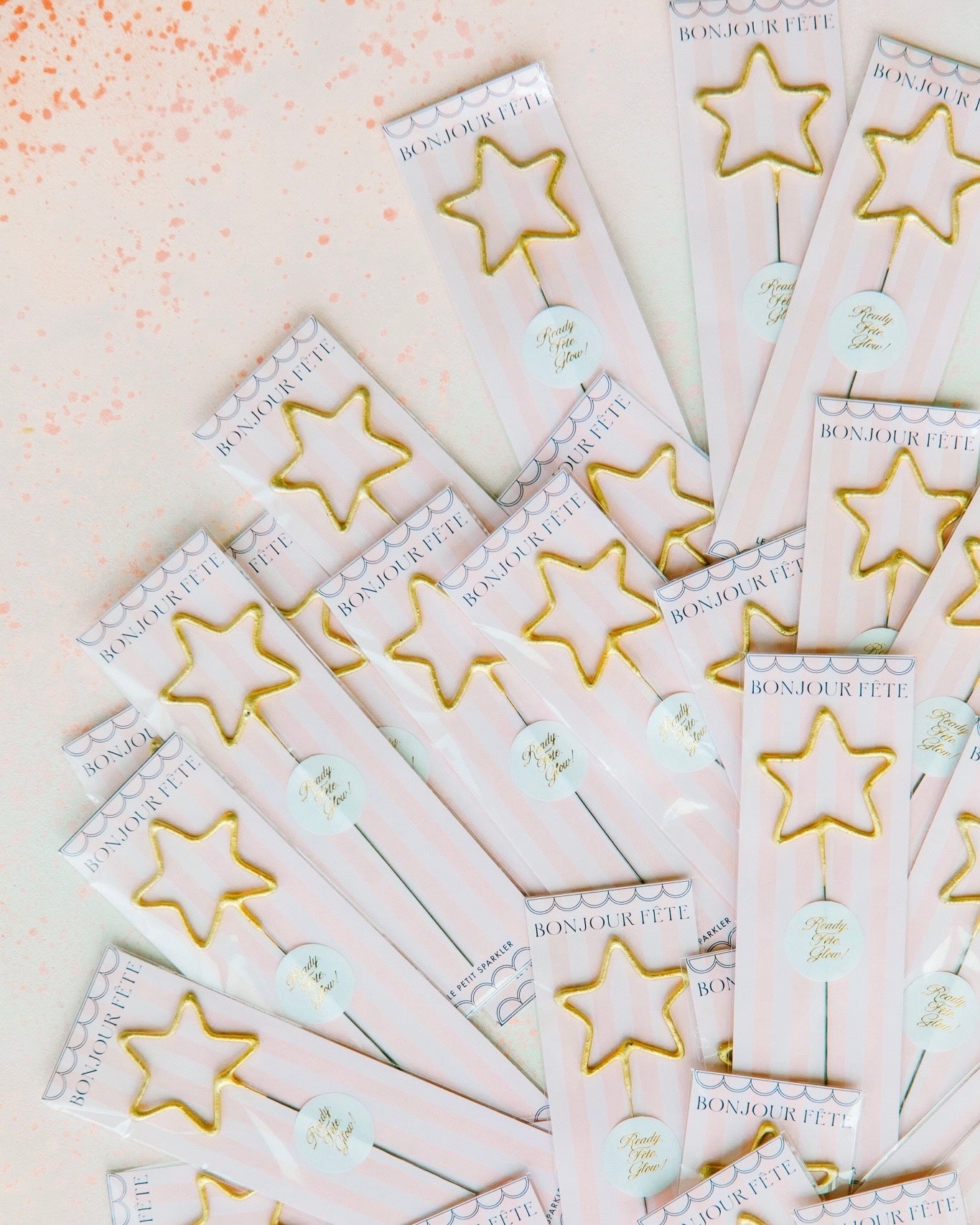 Star-shaped sparklers for New Year's Eve.