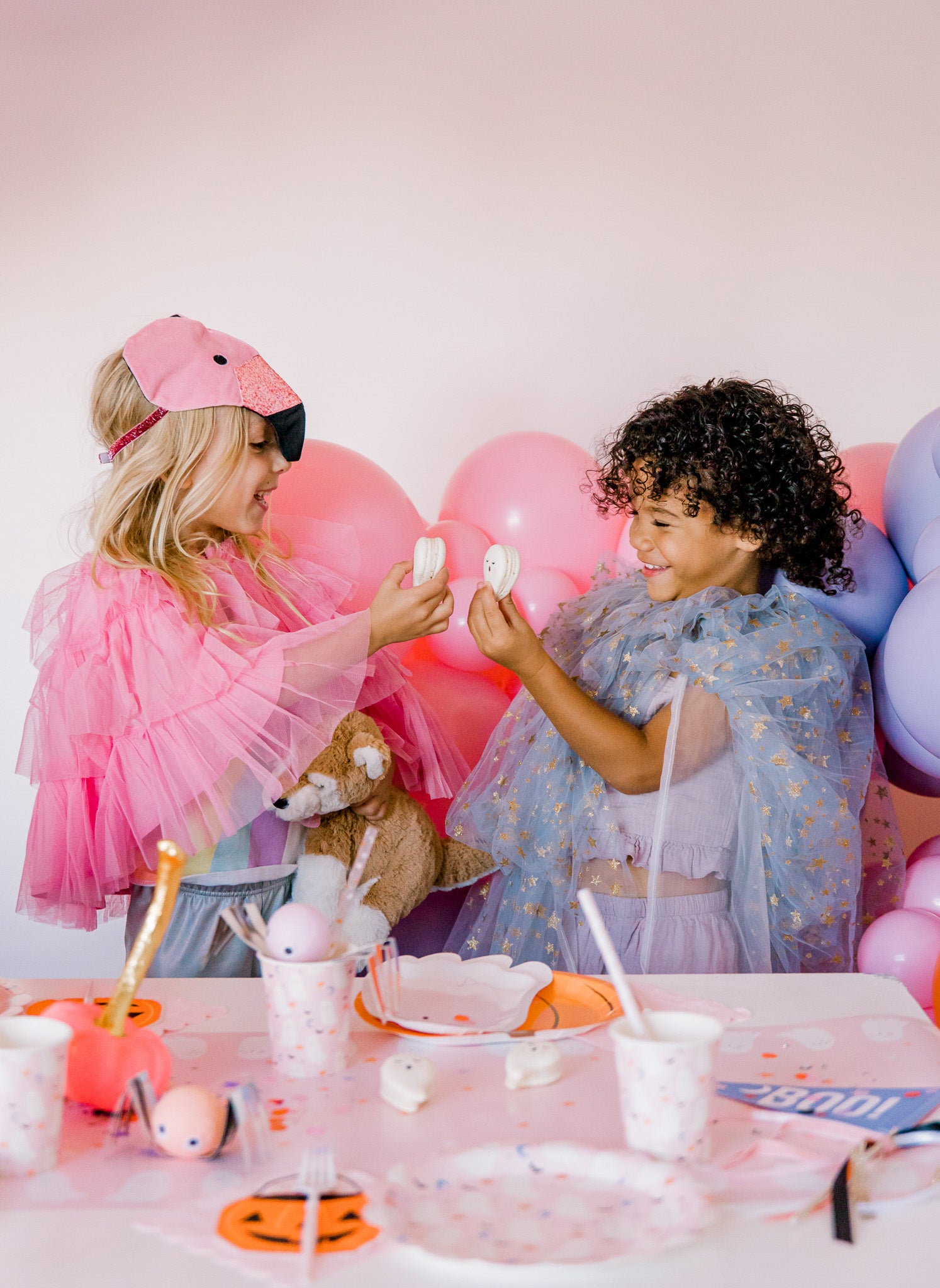 Girl's pink Halloween party ideas.