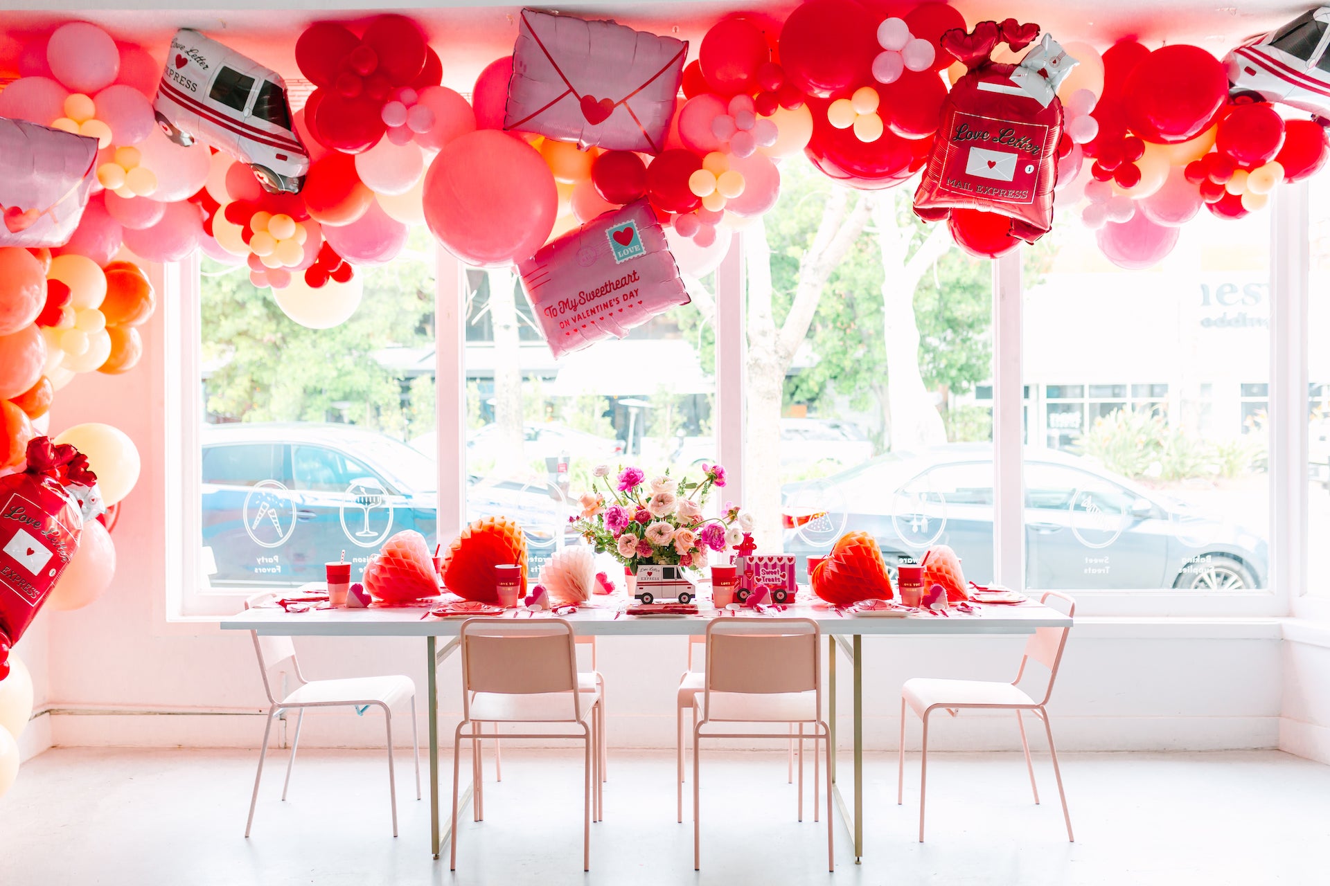 Love Delivered party theme.
