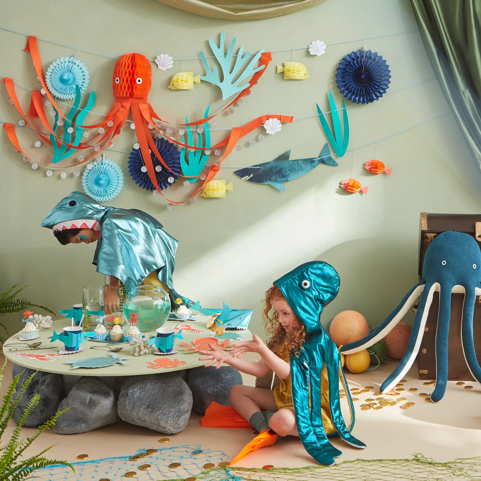 Under the sea party decorations.