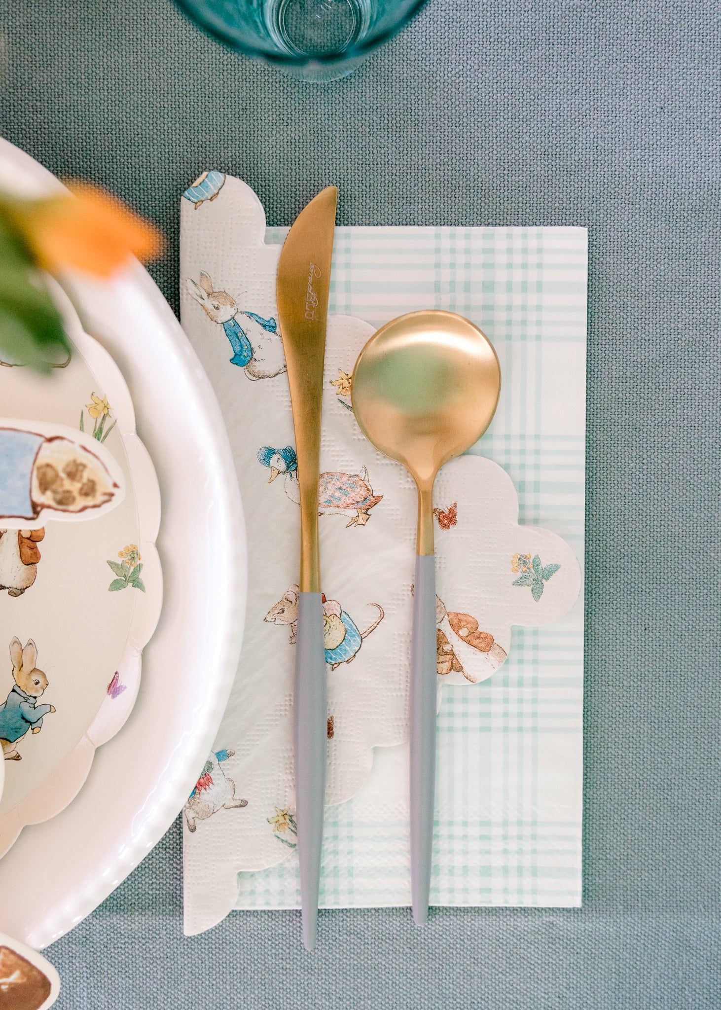 Peter Rabbit napkins and paper plates