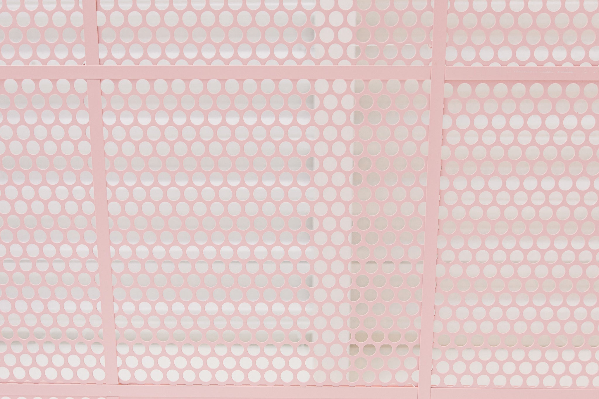 Bonjour Fete warehouse pink grid ceiling 