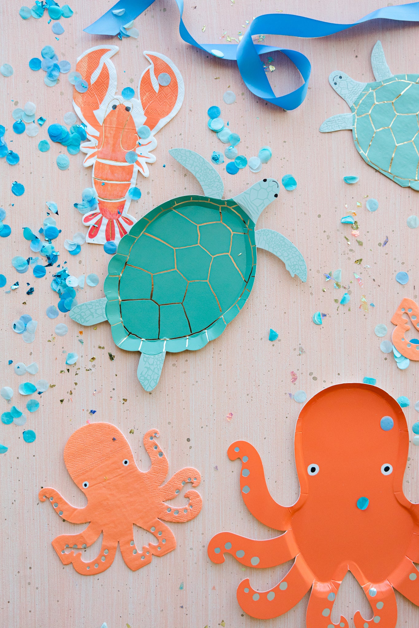 Under the sea themed party supplies.