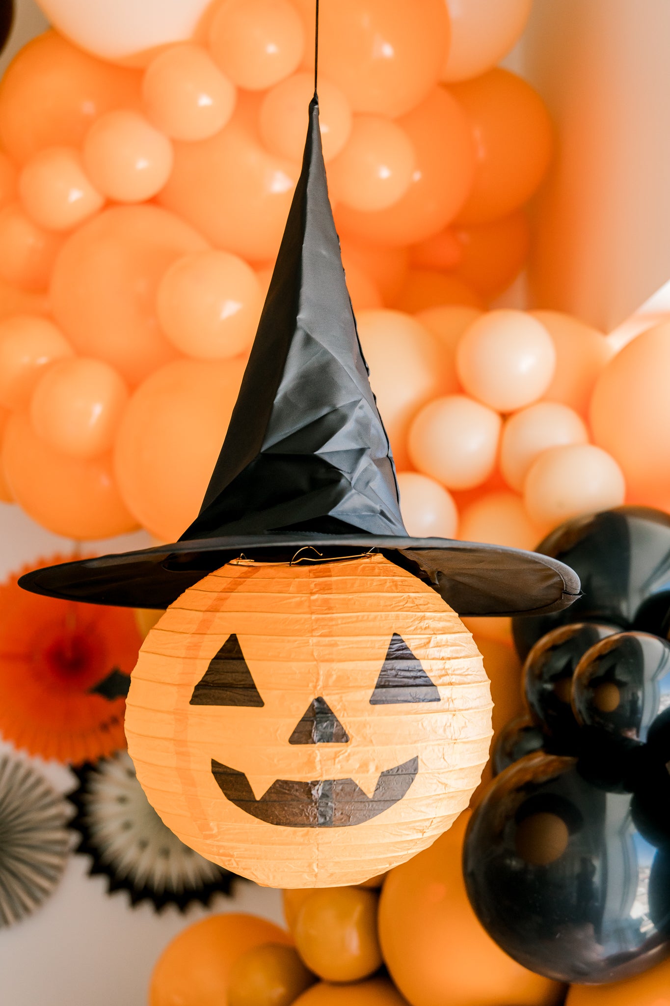 Jack-o-lantern pumpkin decoration for vintage Halloween.