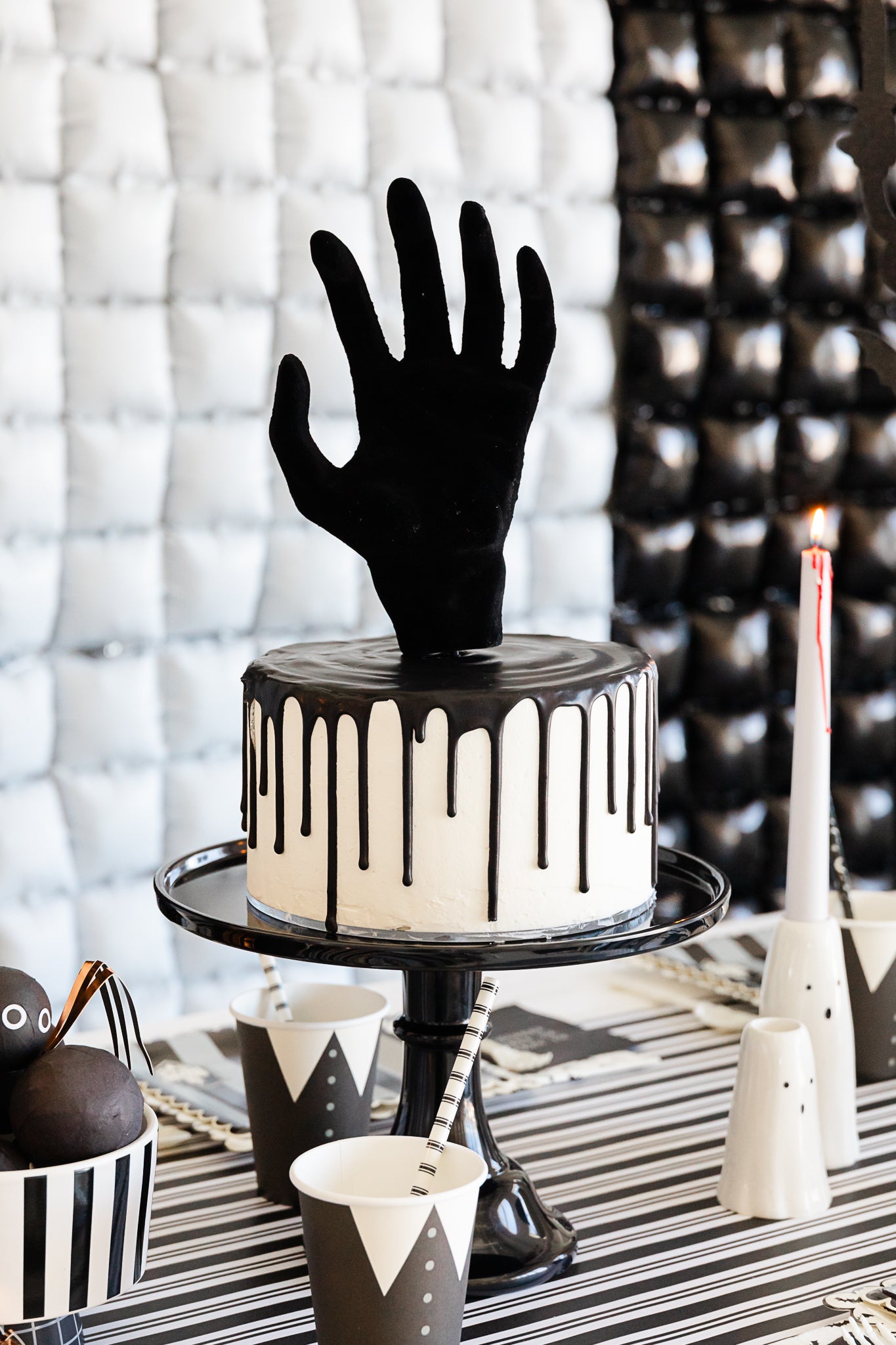 Wednesday Addams birthday party cake ideas