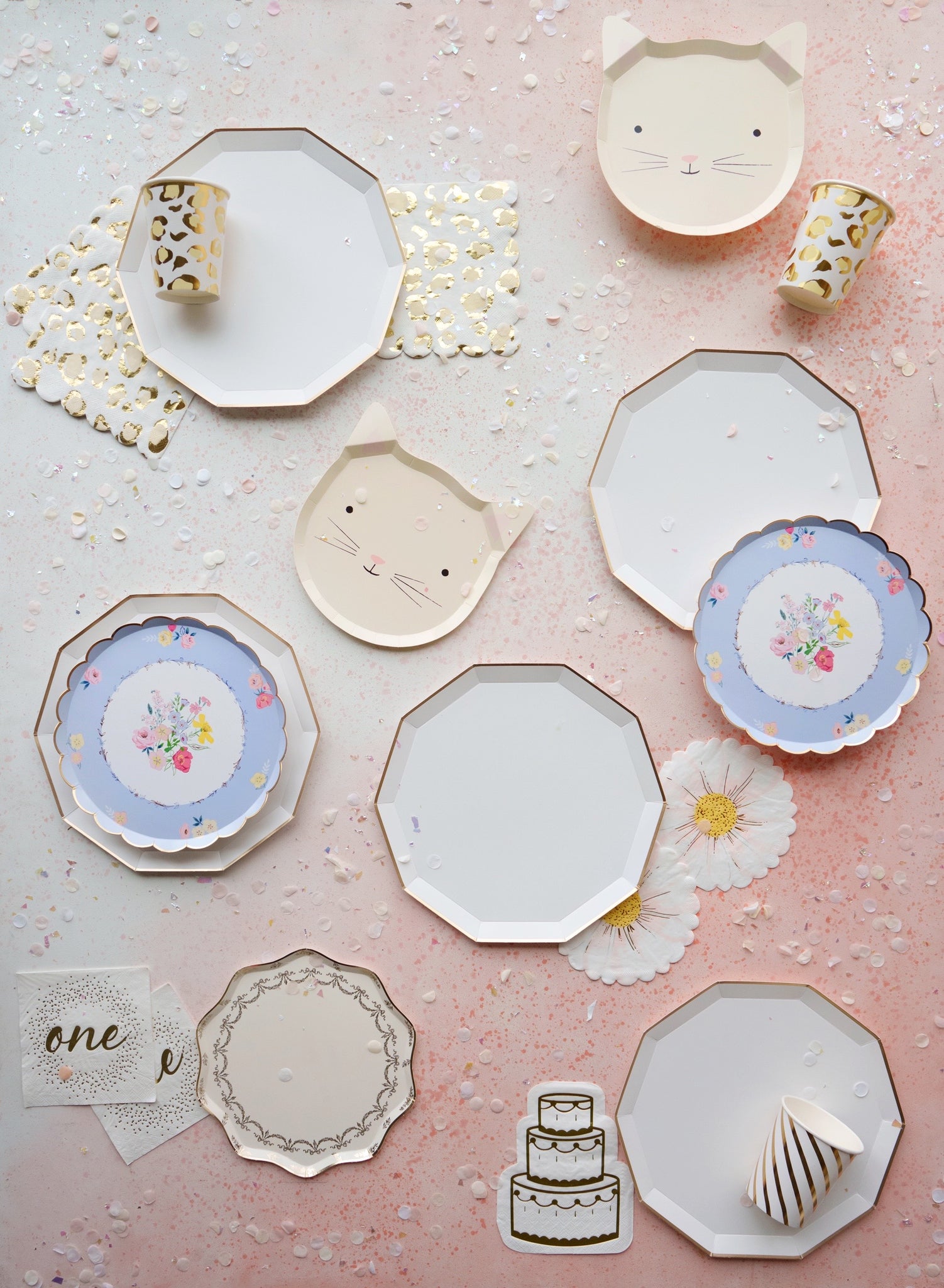 Premium white dinner plates to use for a bridal shower, tea party, baby shower, or any occasion!