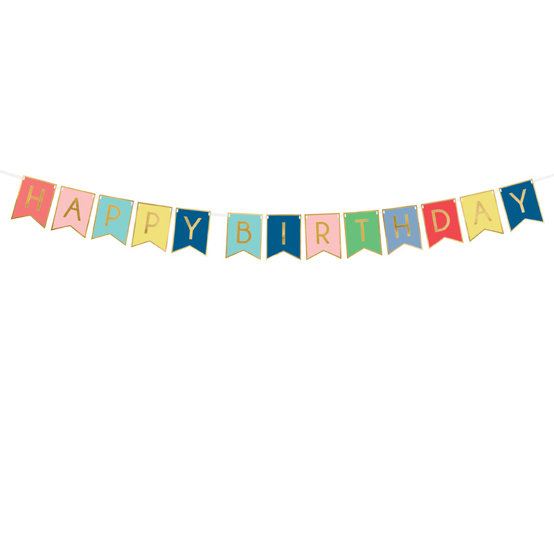 HAPPY BIRTHDAY BANNER GARLAND – Bonjour Fête