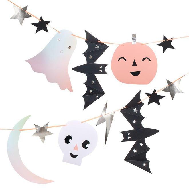 Pastel Pumpkin & Bat Halloween Party Garland – Gold Crow Co.