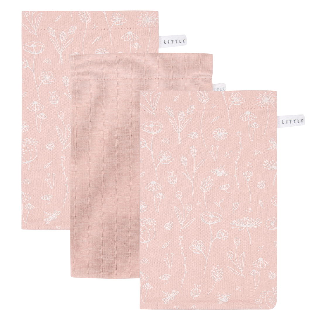 Washcloths Set - Wild Flowers Pink