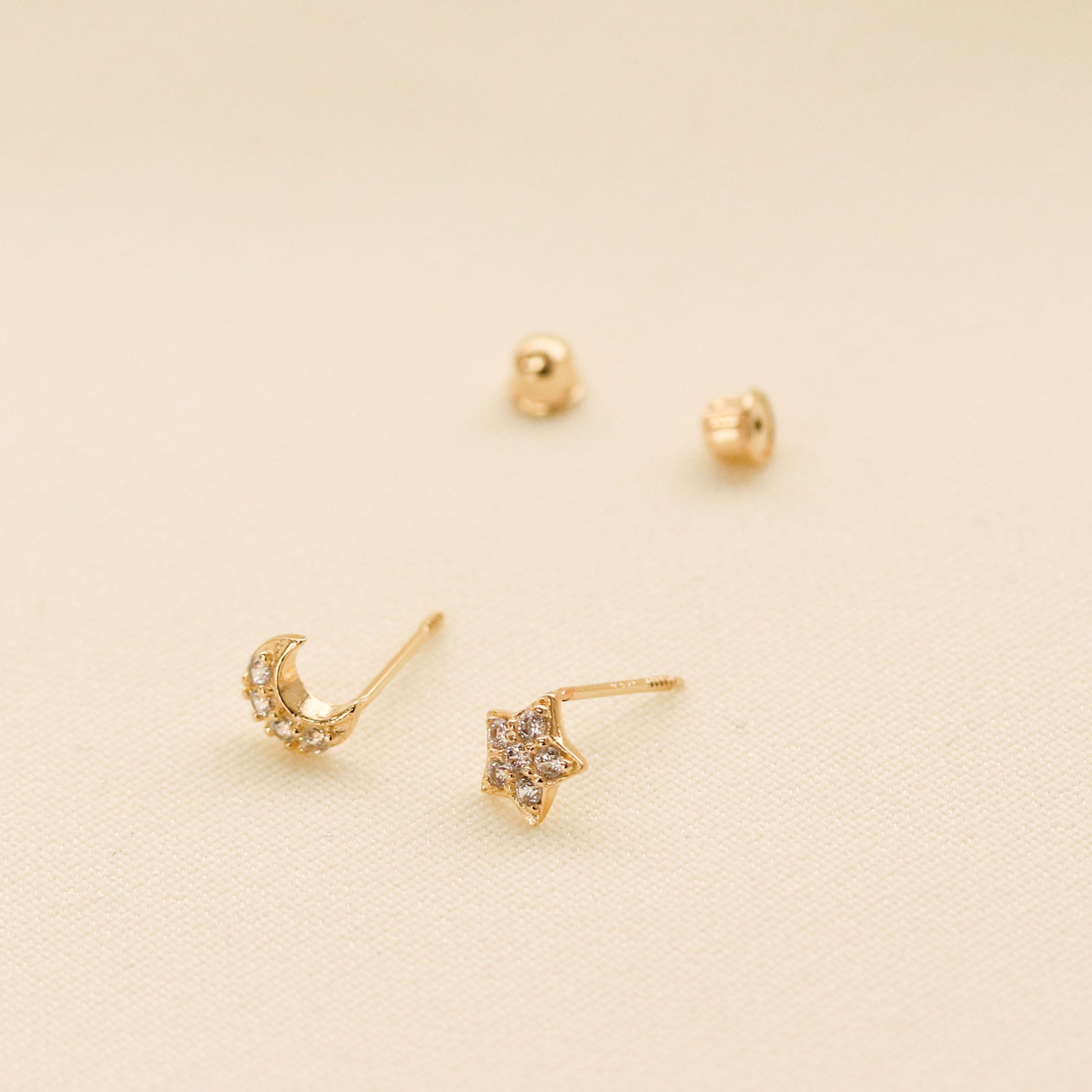 Stylish Gold Stud Earrings