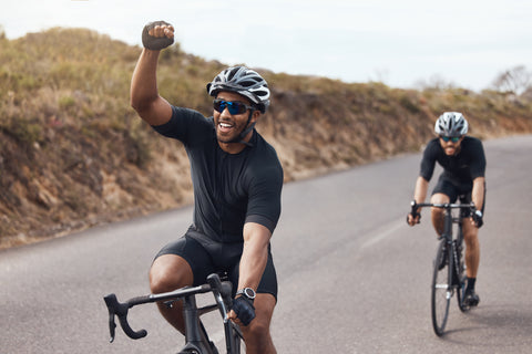 triumphant road bike rider