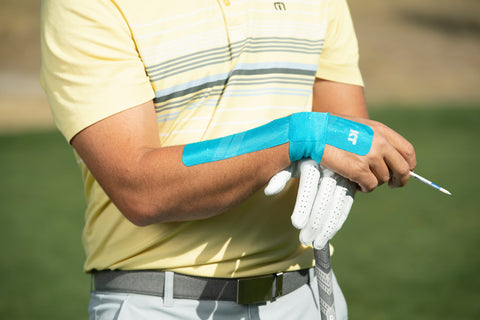 KT tape for golfer wrist soreness