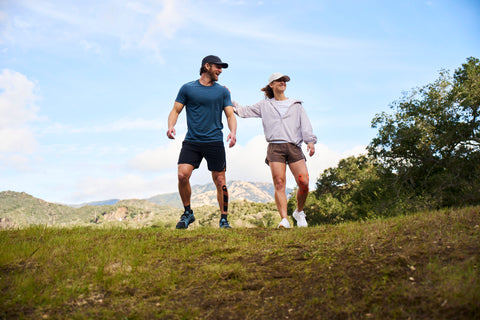 trail running with kt tape couple