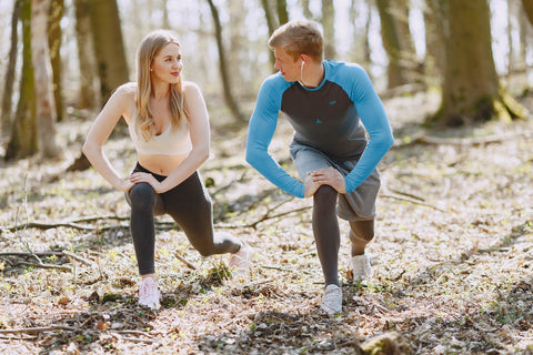 Couple making new fitness goals