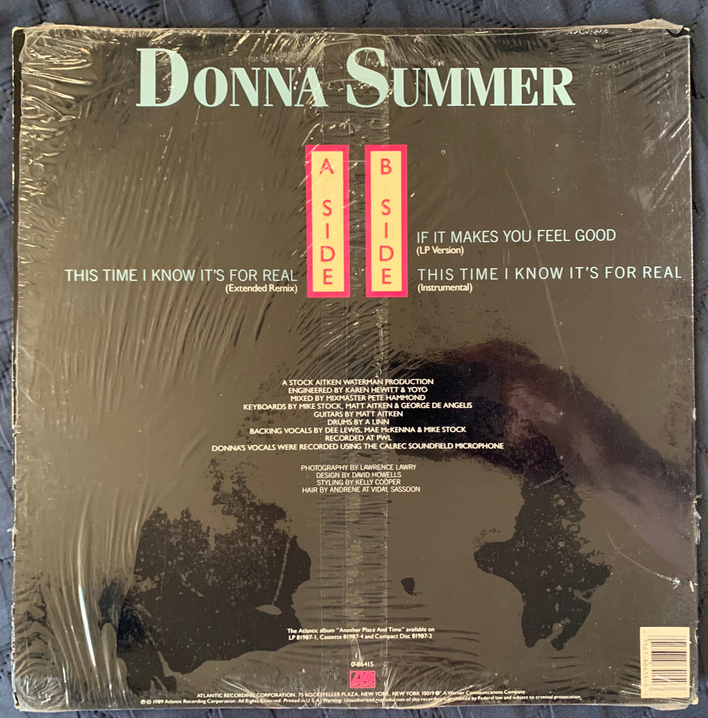 Donna Summer This Time I Know Its For Real 12 Remix Lp Vinyl Use