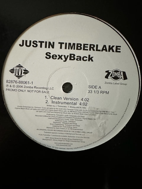 Justin Timberlake Sexyback Promo 12 Lp Vinyl Used Borderline Music 1372