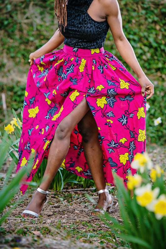 African Slit Skirt and Top , Maxi Skirt and Top , African Print Dress,  Women's Fashion, Ankara Print, African Attire -  Canada