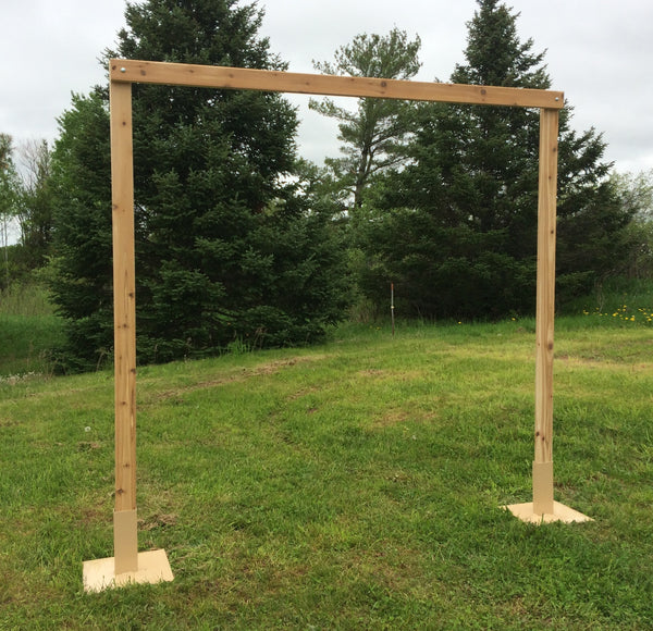 3 Piece White Cedar Wedding Arch Northern Boughs