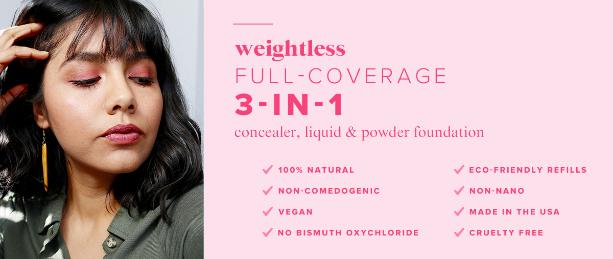Weightless, full coverage 3-in-1 foundation