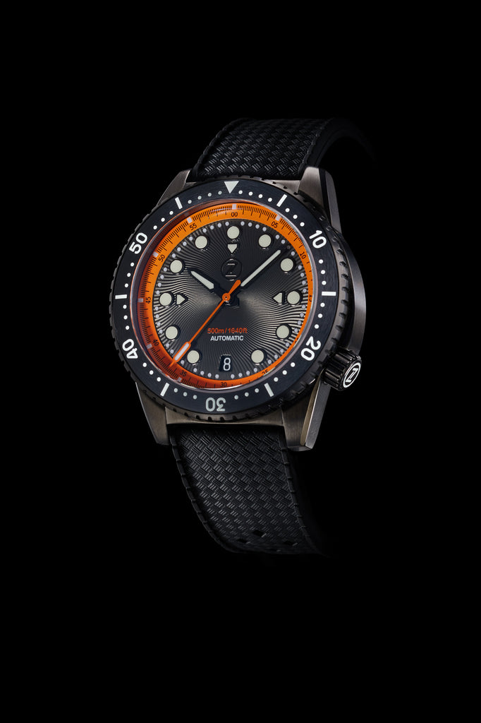 Mako V2 500m Diver Steel PVD Orange | Zelos Watches