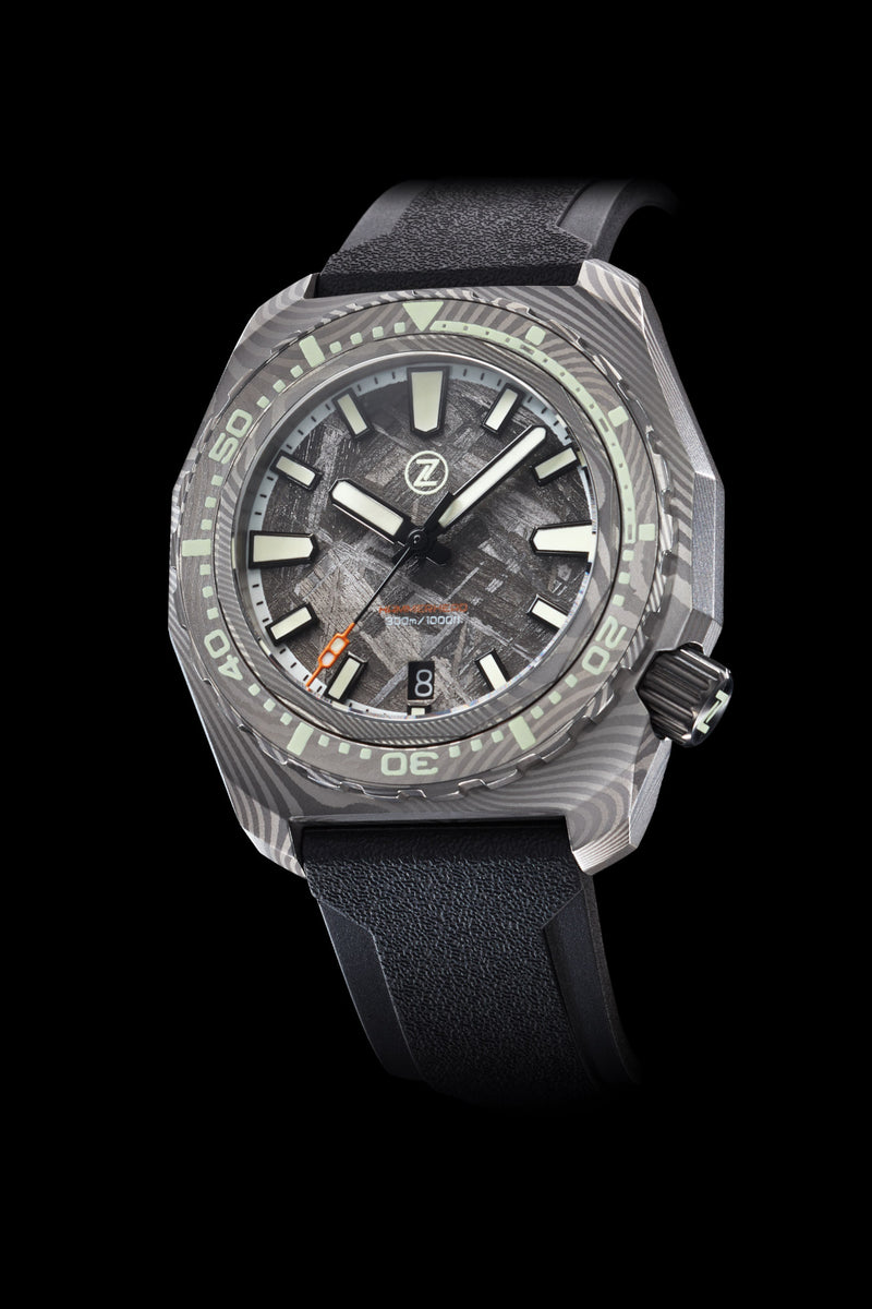 Hammerhead V3 300m SS Damascus Limited Edition – Zelos Watches