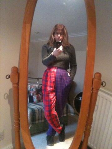 pedlars hotchpotch tartan trousers