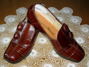 vintage brown shoes with buttons