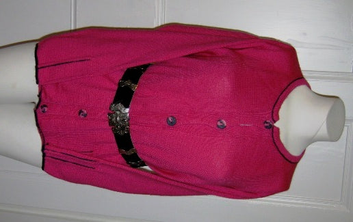 pink hand knit cardigan