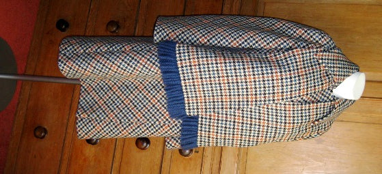vintage dereta dogtooth tweed coat and scarf