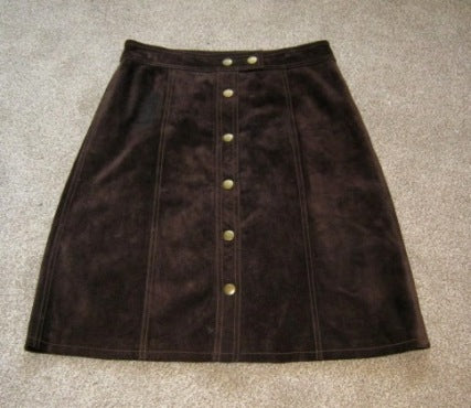 brown suede skirt