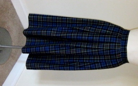 Viyella blue plaid skirt