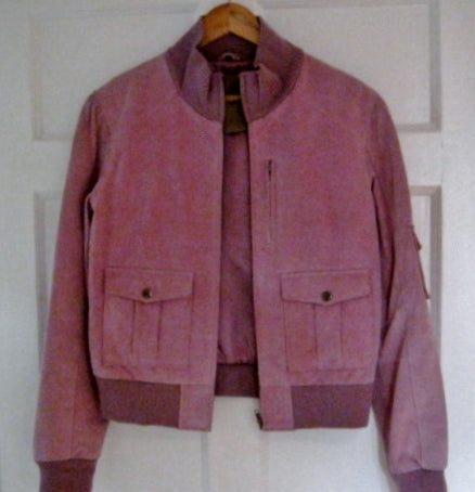 pink suede jacket